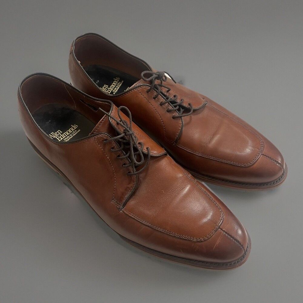 Allen Edmonds Men’s Delray Split Toe Blucher Leather Dress Shoe Brown Size 11